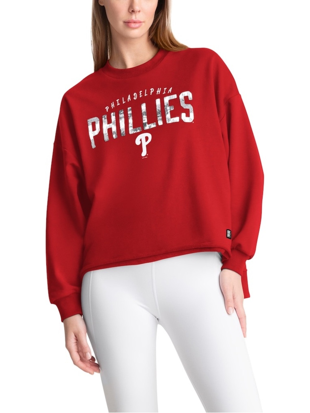 NWT Philadelphia Phillies DKNY Sport Red Penelope Pullover Sweatshirt - Size L